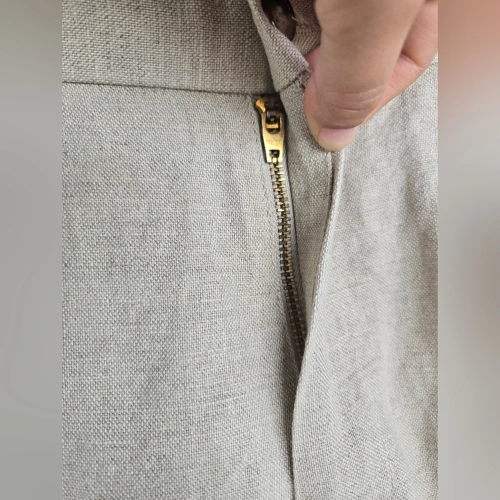 NWOT Dockers Premium Pants Mens W36x L30 Beige Linen Blend.